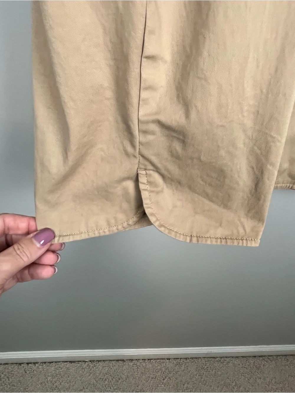 Talbots khaki Heritage side zip capri length pants, 20W petite.